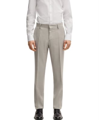 Men's Patterned Virgin Wool Slim-Fit Suit