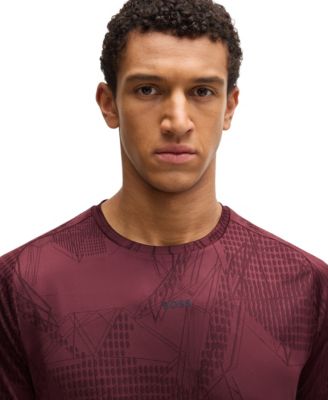 Men's Moisture Management Active Jacquard-Pattern T-Shirt