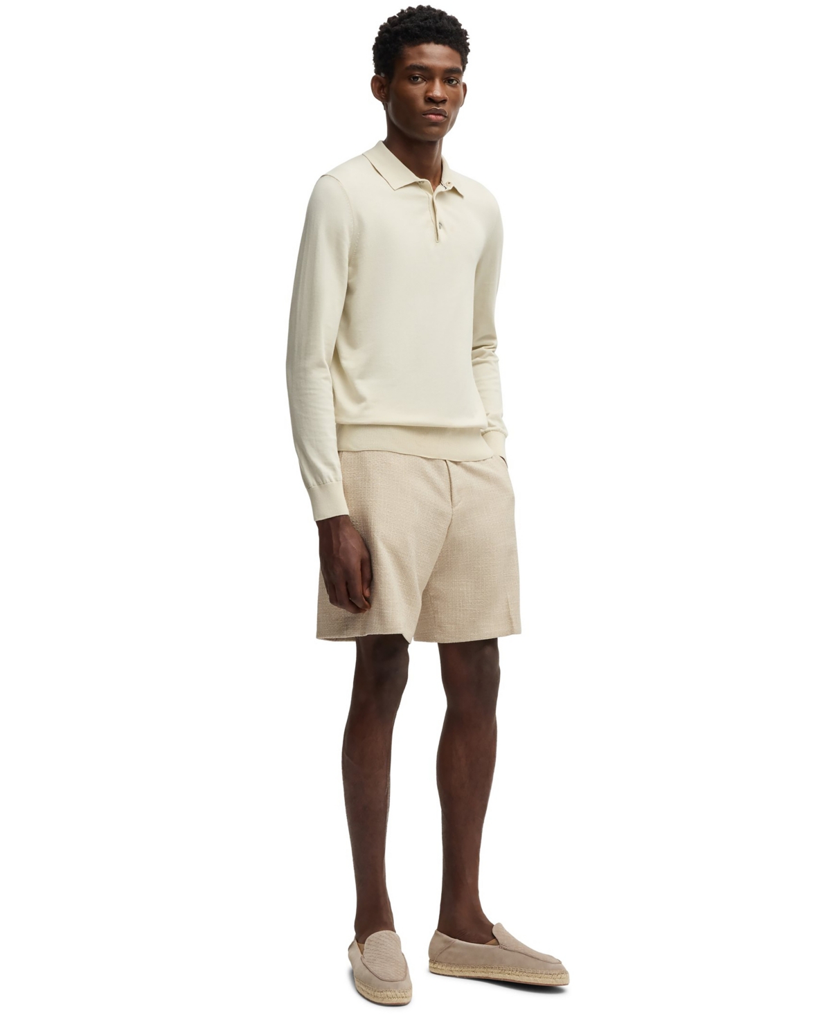 Boss by Hugo Men's Stretch Tweed Formal Shorts