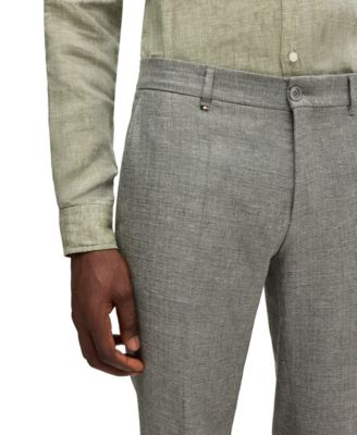 Men's Micro-Patterned Stretch Formal Trousers