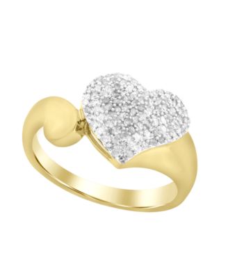 White Diamond Ring (1/4 ct. t.w.) in 14k Yellow Gold