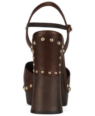 Women's Extrovert Wooden Platform Pumps