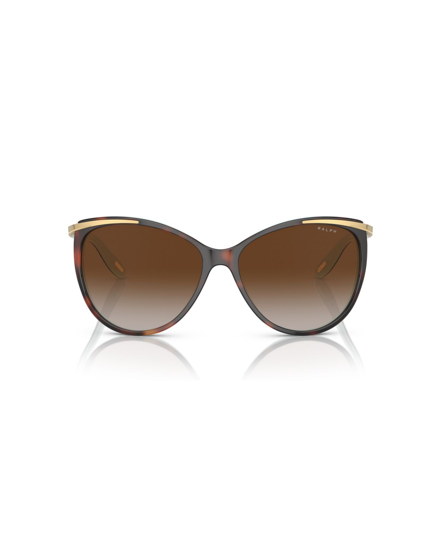 Женские солнцезащитные очки Ralph by Ralph Lauren Cat Eye Sunglasses, RA5150, цвет: Коричневый — фото 5