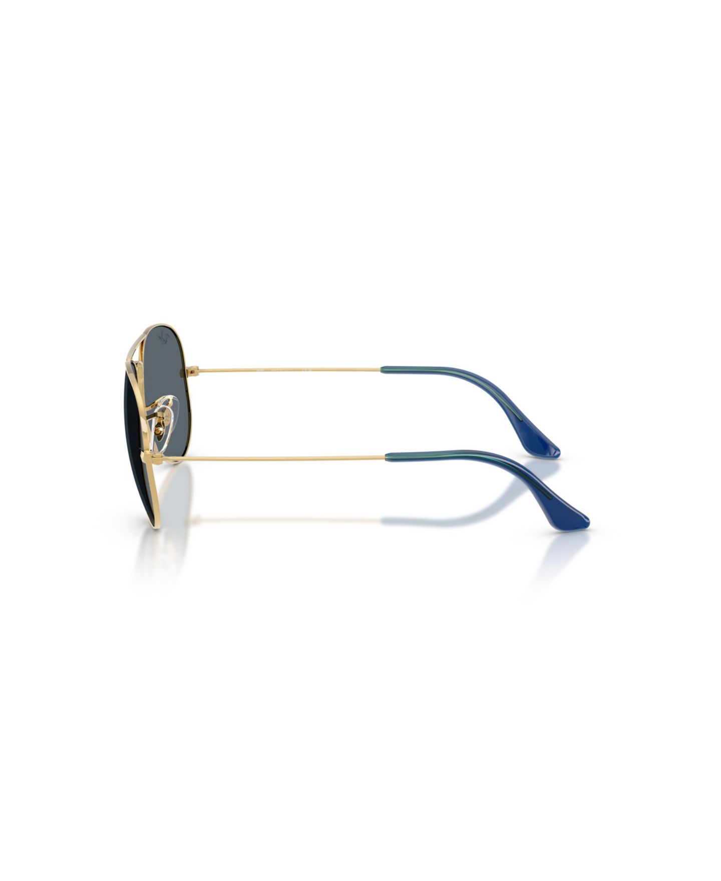 Солнцезащитные очки Ray-Ban Unisex Pilot, Aviator Large Metal RB3025, цвет: Золотой / Синий — фото 3