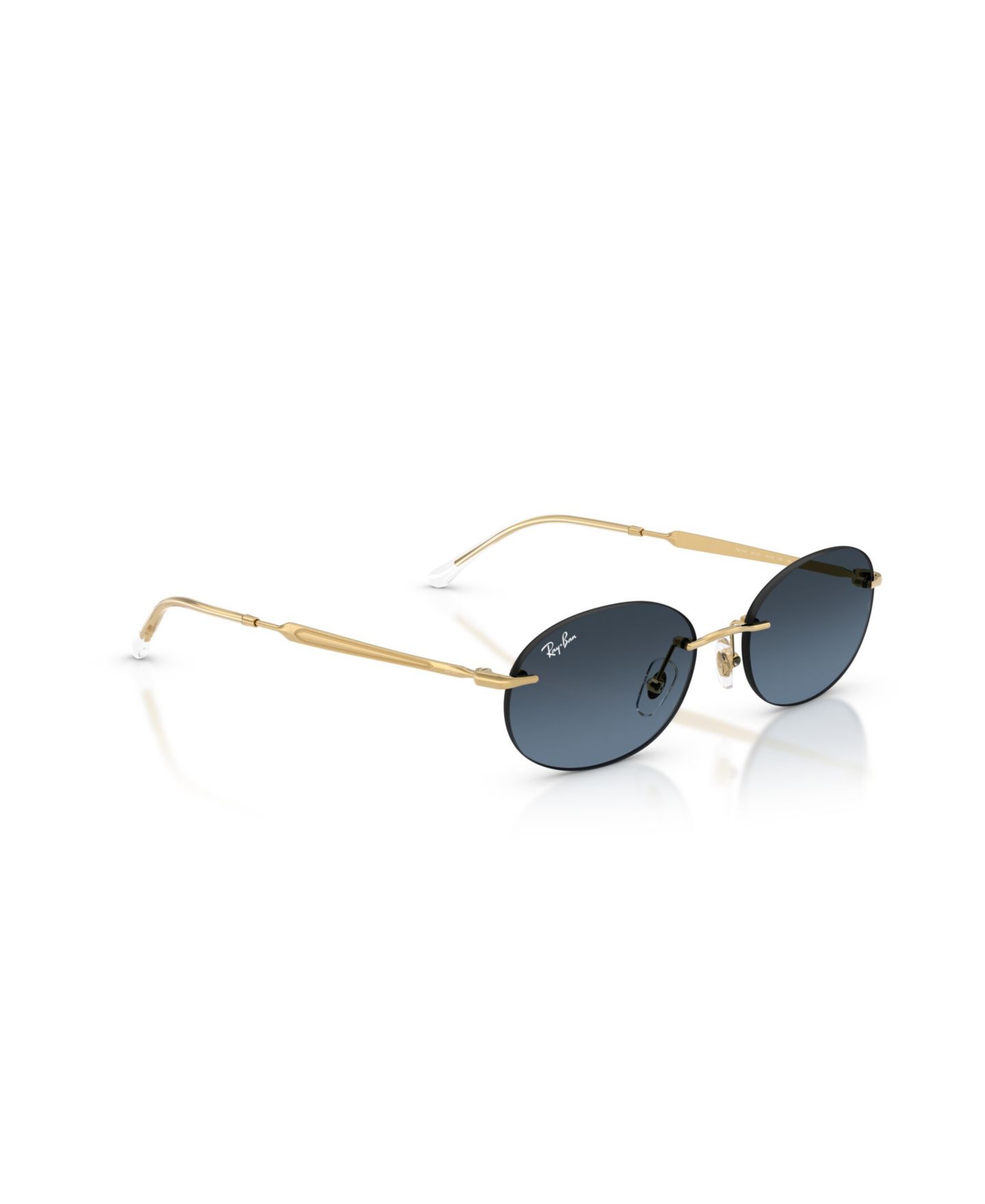 Солнцезащитные очки Ray-Ban Unisex Oval Sunglasses, RB3767, цвет: Золотой / Синий — фото 2