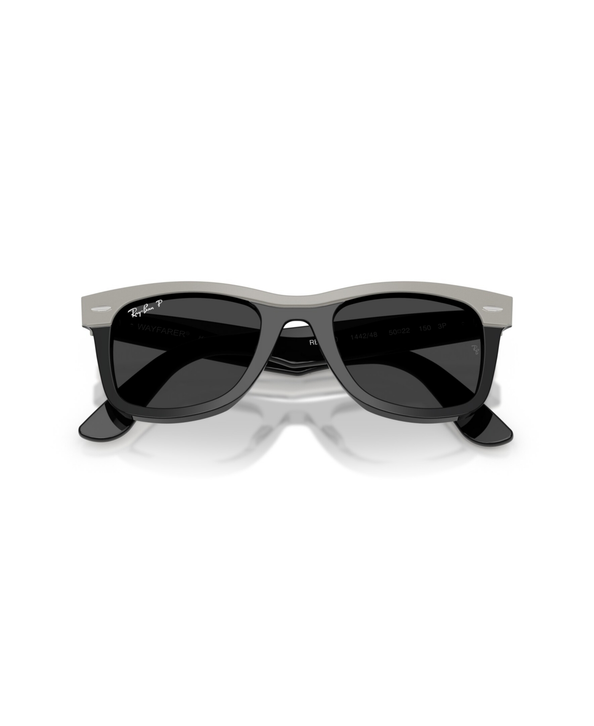 Ray Ban Unisex Polarized Sunglasses, Wayfarer Rb2240f In Gray