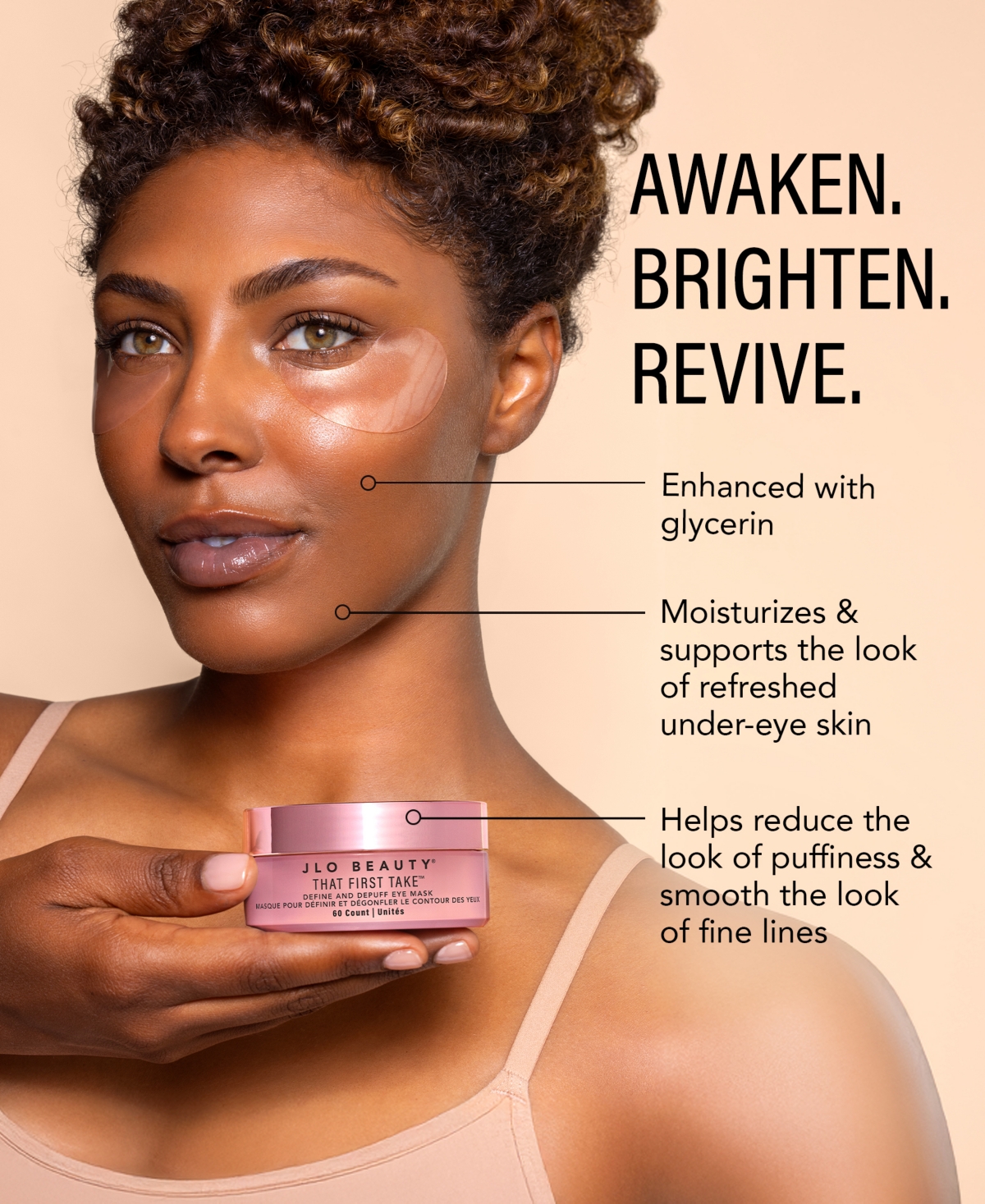 Jlo Beauty That First Take Define And Depuff Eye Mask With Spatula In Transparent