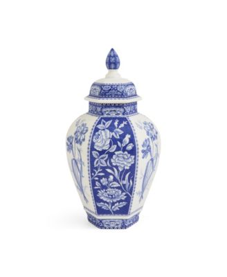 Blue Italian Floral Ginger Jar