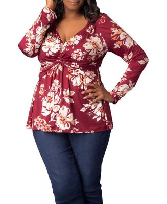 Plus Size Abigail Long Sleeve Twist Top