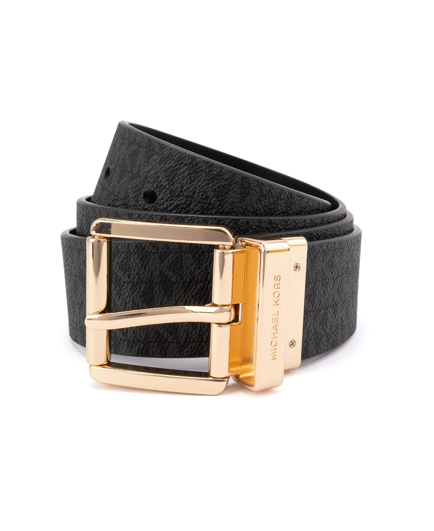 Женский ремень Michael Kors Leather Reversible, 38mm, цвет: Чёрный — фото 4