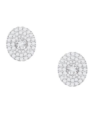 Macy's - Diamond Earrings (1/2 ct. t.w.) in Sterling Silver