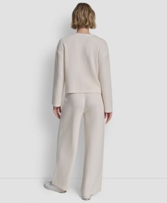 Petite Long-Sleeve Button Front Cardigan