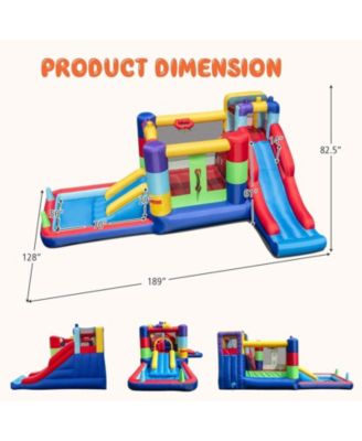 Inflatable Bounce House with 680W Blower and Ball Pit