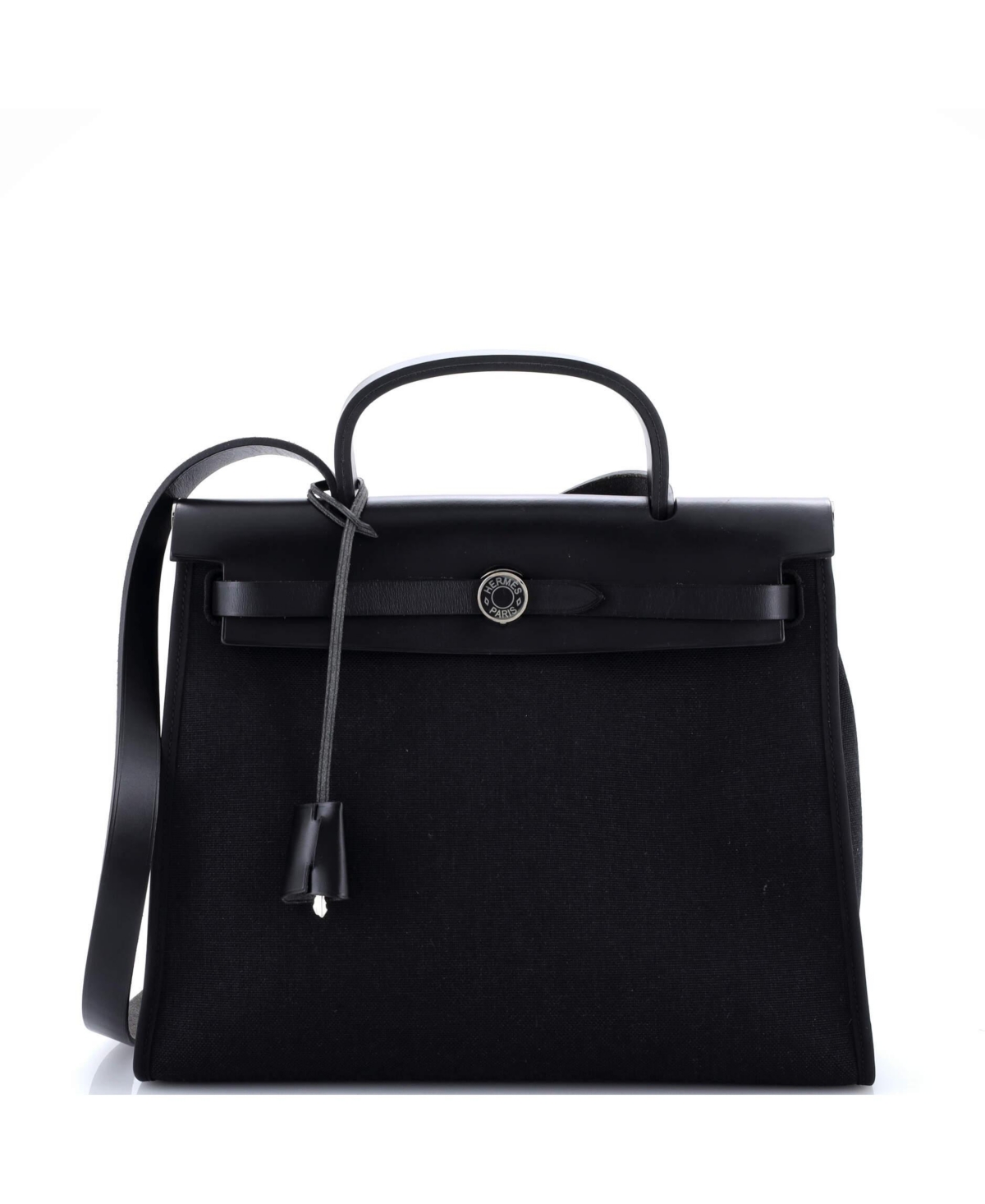 Pre-Owned Hermes Pm Herbag Toile and Leather