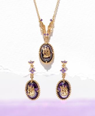 Marvel Studios Agatha Crystal Gold Plated Pendant Necklace