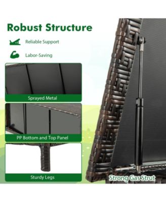 85 Gallon Outdoor Storage Box with Removable Liner and Universal Wheels