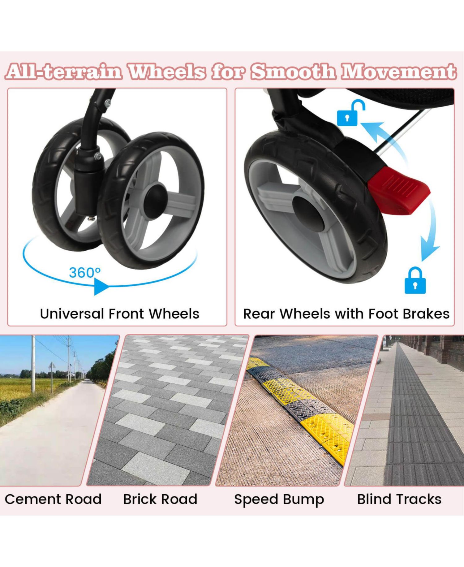 / Foldable, Lightweight, Travel-friendly, 5-Point Safety System / Toddler Stroller