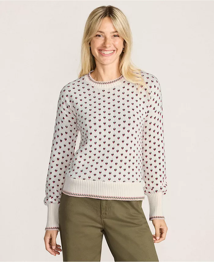 Women's Drifter All Over Jacquard Jersey Crew Neck Sweater
