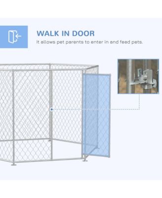 13.4' x 11.5' x 5.6' Dog Kennel Outdoor W/ Lockable Door