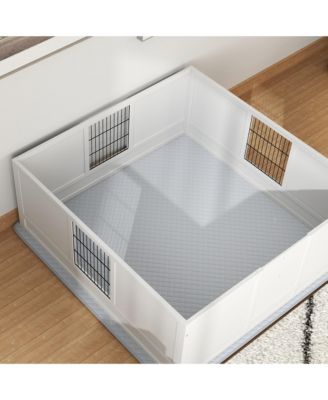 Whelping Box for Dogs w/ Pee Pad for Large Dogs, 49" x 47" x 19"