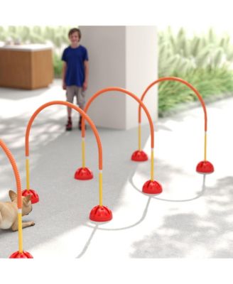 4 Piece Dog Agility Equipment w/ 4 Adjustable Width Doors, Carry Bag