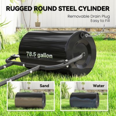 Push/Tow Lawn Roller for Yard and Sod Flattening
