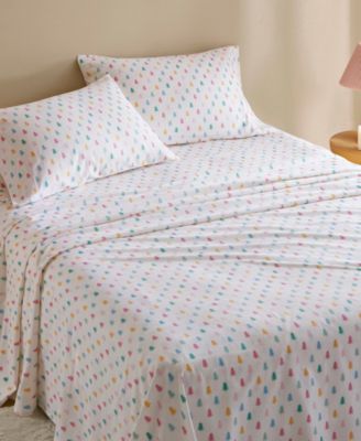 Novelty Printed Flannel 3-Pc. Sheet Set, Twin XL