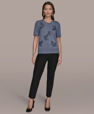 Women's Beaded Crewneck Sweater