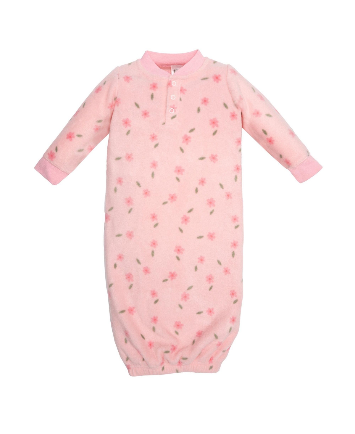 Hudson Baby Baby Girls Hudson Fleece Gowns, Family Floral, 0-6 Months