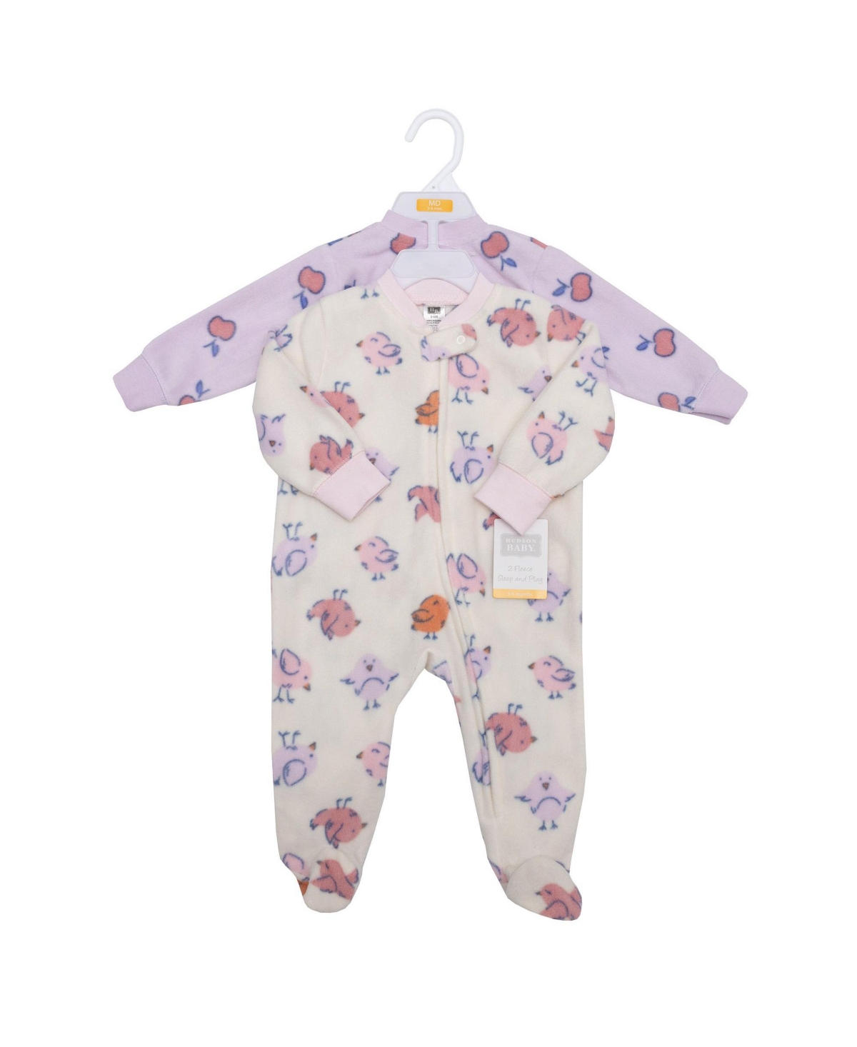 Hudson Baby Girls Fleece Sleep and Play Bird, 0-3 Months