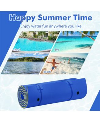 3 Layer Water Pad Foam Mat-Blue