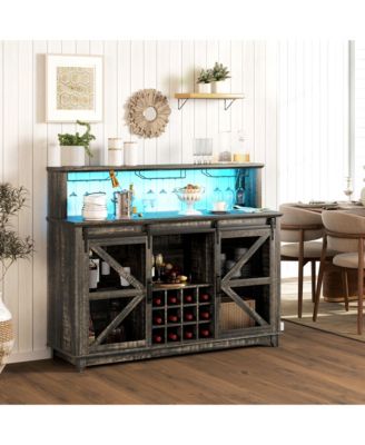 Bar Cabinet with Lights Wine Bar Cabinet Distressed