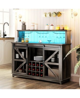 Bar Cabinet with Lights Wine Bar Cabinet Distressed