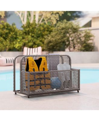 Pool Float Storage with Wheels, Pool Caddy, Dark