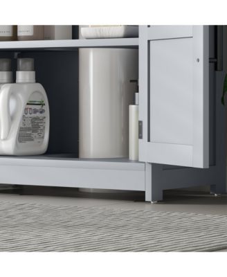 Pedestal Sink Storage Cabinet, Bathroom Sink Cabinet, Light