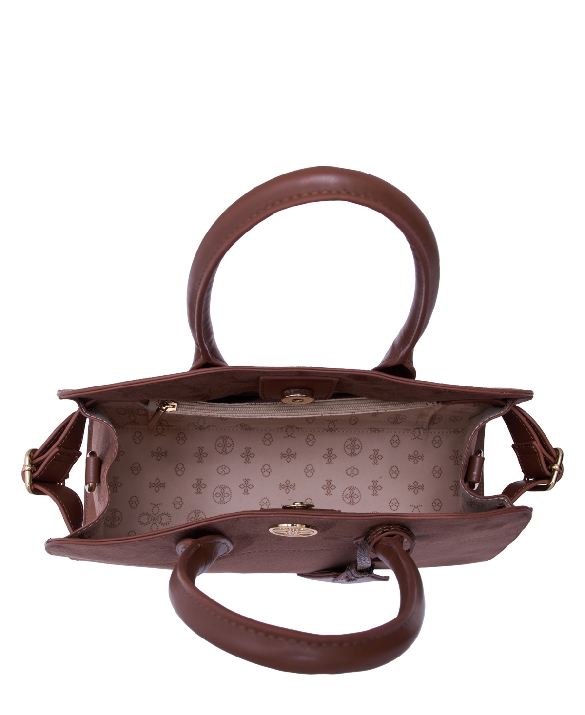 Like Dreams Aurora Top Handle Suede Tassel Medium Satchel Bag In Brown