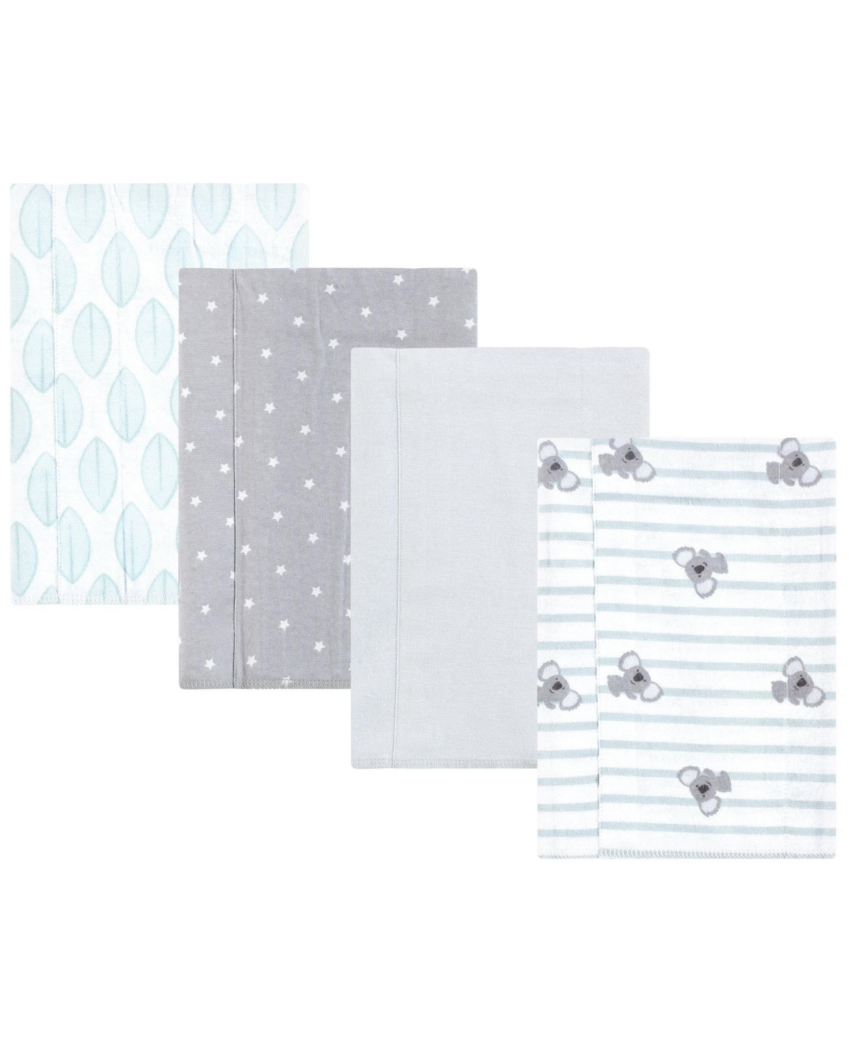 Hudson Baby Cotton Flannel Burp Cloths -Pack, Koala Stripe