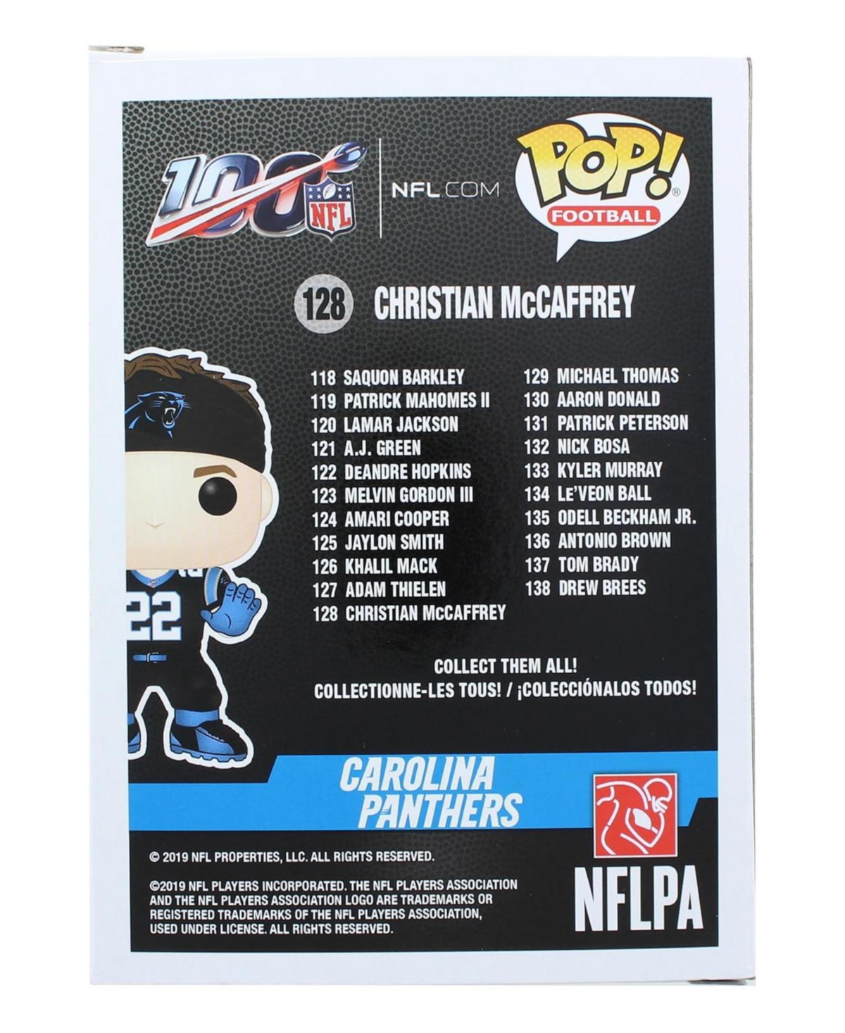 Funko Carolina Panthers Nfl Funko Pop Vinyl Figure | Christian McCaffrey
