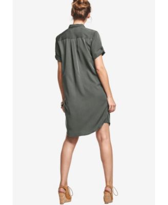 Women's Button Front Linen Shirtdress