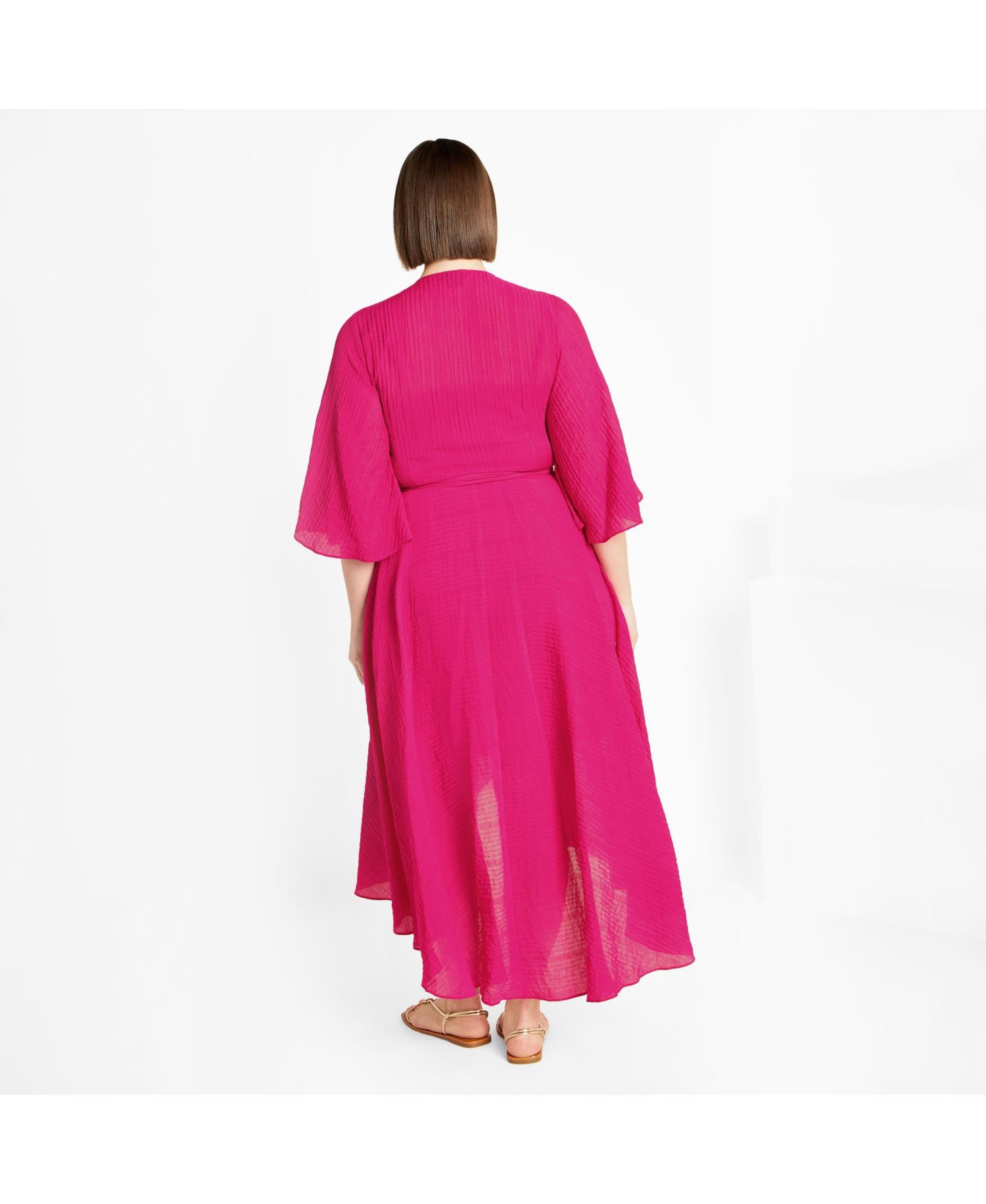 Women's Plus Size Kira Ruffle Wrap Maxi Dress