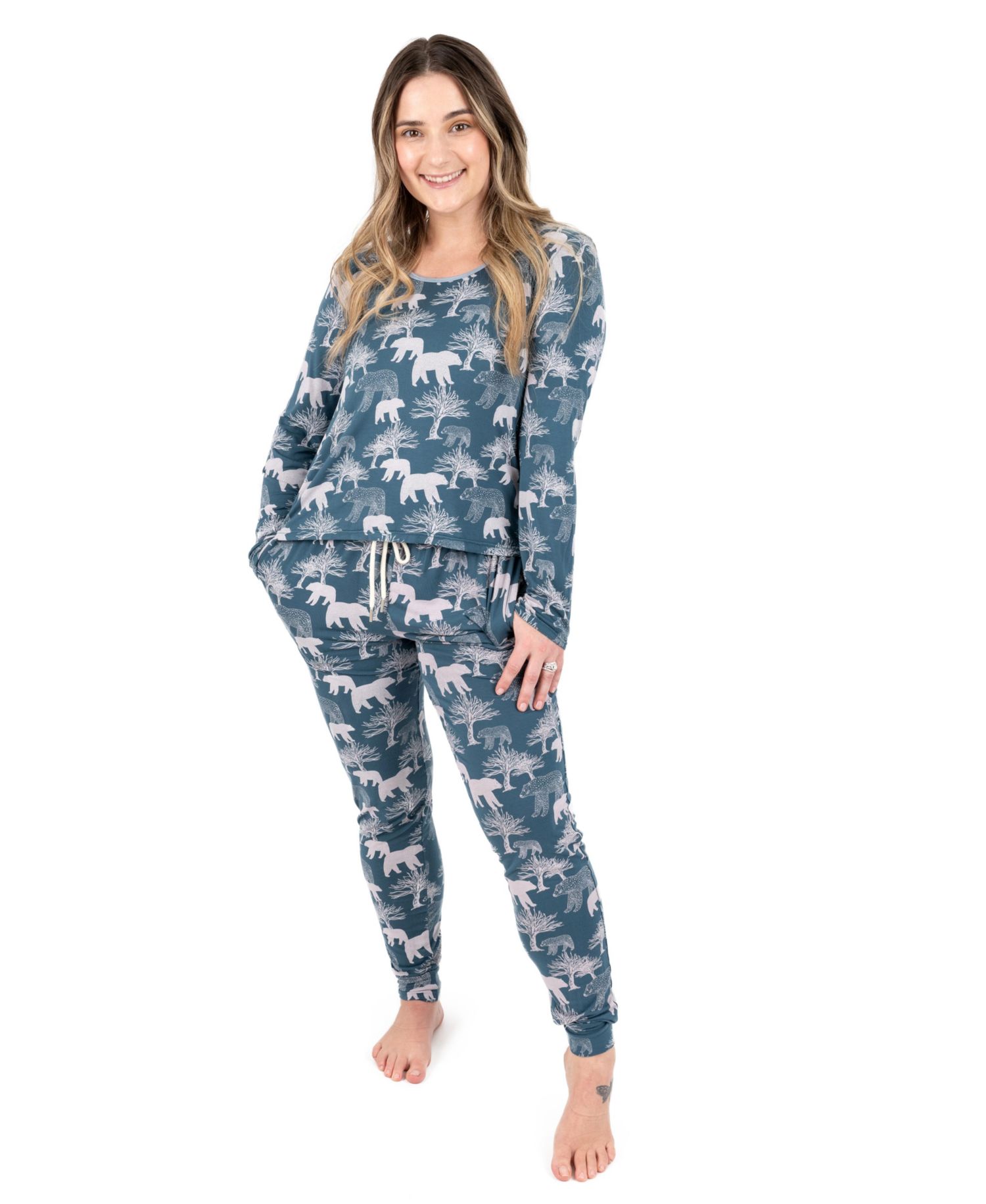 Women’s Two Piece Viscose from Bamboo Holiday Pajamas