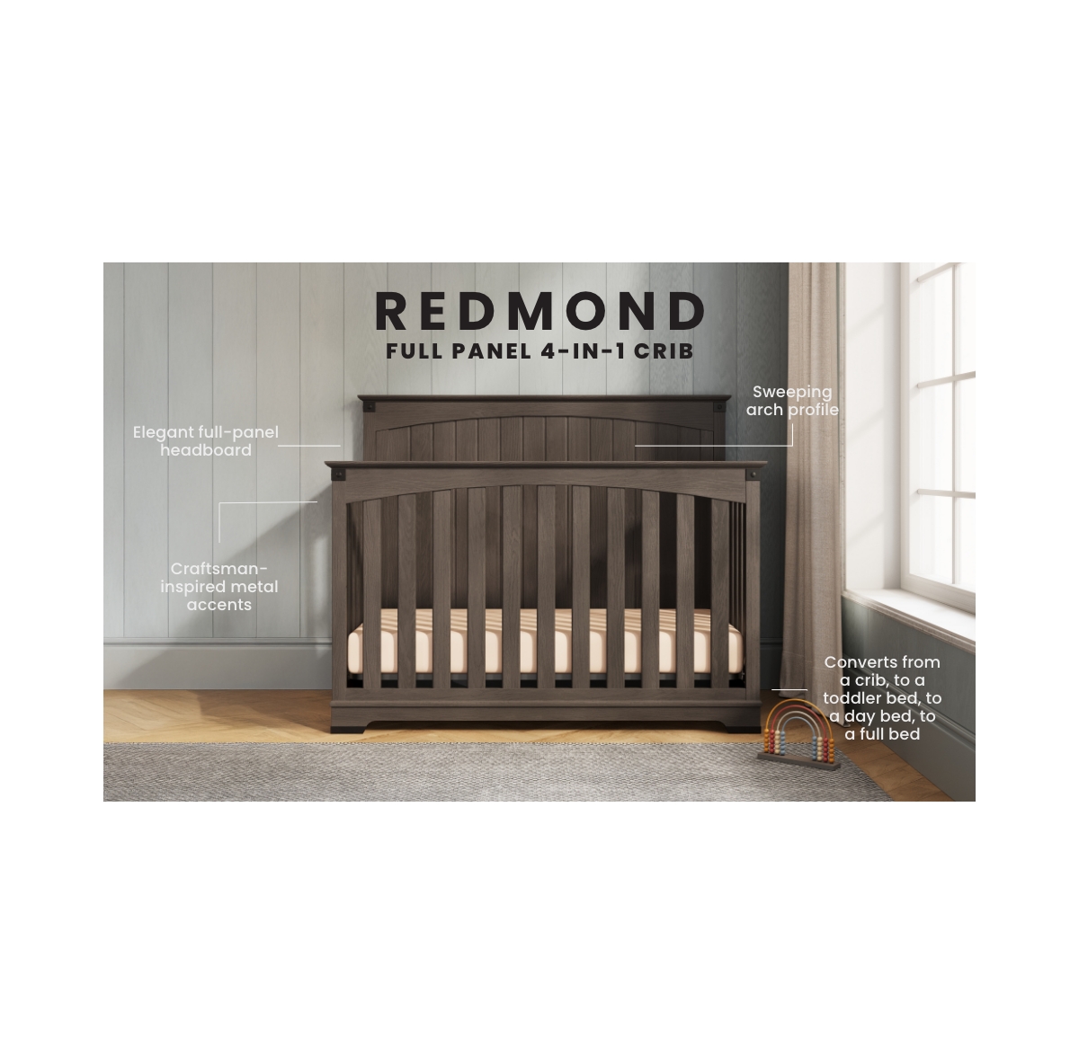Child Craft Redmond 4-in-1 Convertible Crib