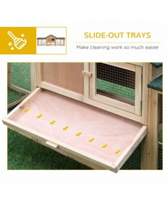 83" Wooden Rabbit Hutch House with Run