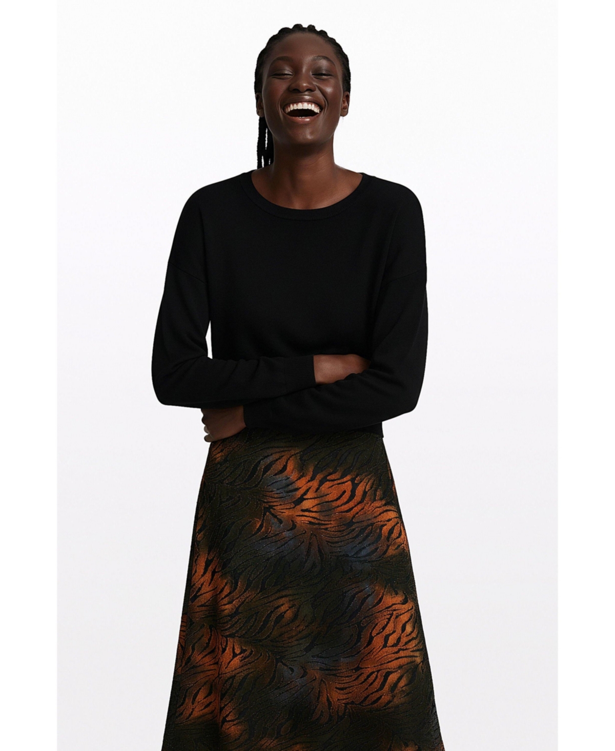 Desigual Women's 2-in-1 dress with animal print