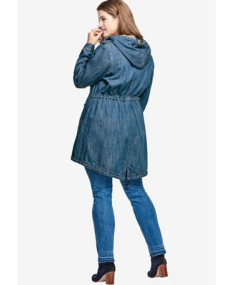 Women's Hooded Anorak Denim Jacket