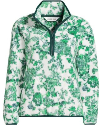 Women's Print Half Zip Cozy High Pile Fleece Pullover