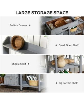 Practical Garden Workbench with Open Storage for Outdoor Tasks