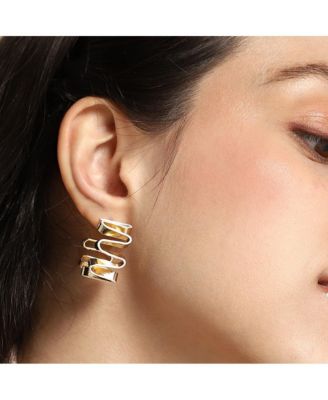 Women's The Enamel-Coil Hoop Earrings