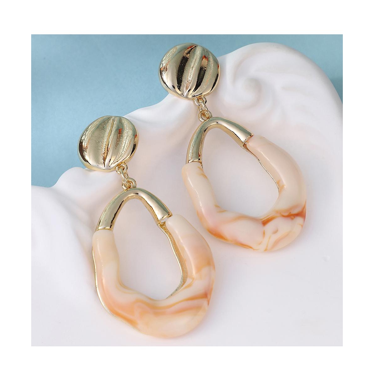 Women's The Calacatta Drop Earrings - California Gold