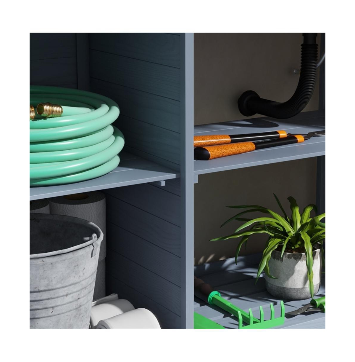 Slickblue Sturdy Garden Work Bench with Open Shelf Storage